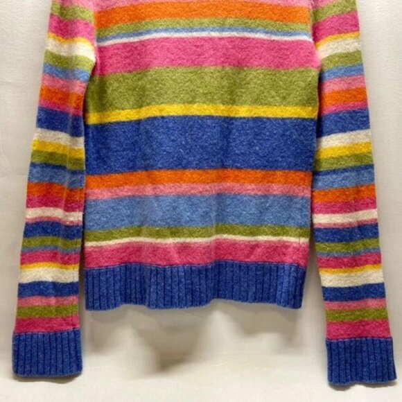 Jones New York Sport Full Zip Cardigan Women's Small Colorful Stripes Wool EUC - Picture 5 of 11